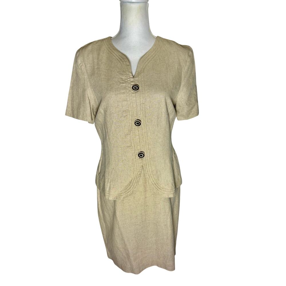 Women's Petite size 6 Linen dress spring